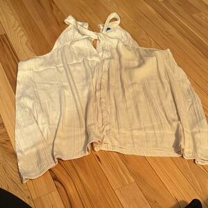 Old Navy Cream Halter Blouse